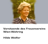 Hilde Wolfer - Vorsitzende des Frauenvereins