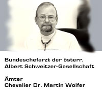 Goldene Verdienstmedaille der Republik Österreich Dr. Martin Wolfer